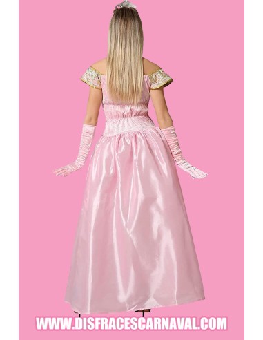 PRINCESA ROSA LARGA ADULTO