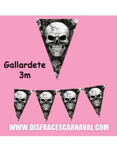 GALLARDETE NG ESTAMPADO CALAVERAS 3m
