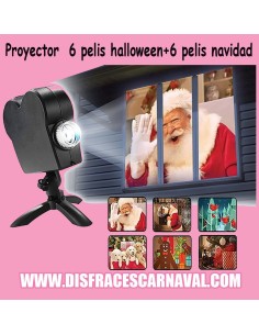 PROYECTOR VENTANA LED, PELICULAS CORTA 6 HALLOWEEN + 6...