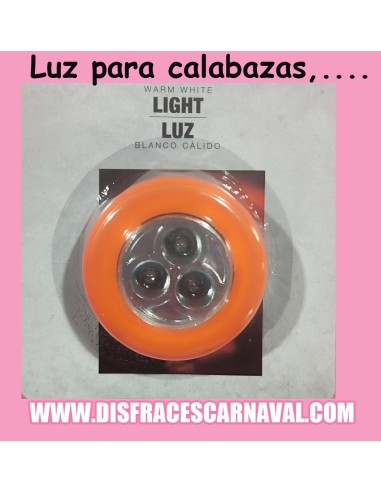 LUZ BLANCA SUAVE PARA INTERIOR DE CALABAZAS,...