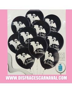 BOLSA 10 GLOBOS FANTASMAS LATEX NG