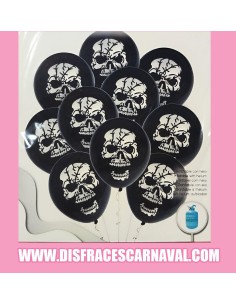 BOLSA 10 GLOBOS CALAVERAS  LATEX NG