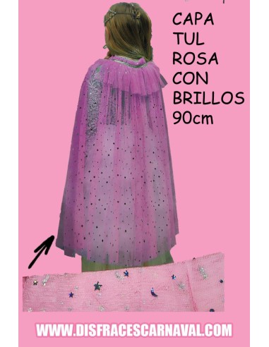 CAPA TUL CON BRILLOS INFANTIL 90cm