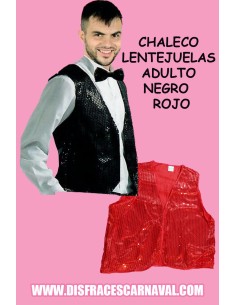 CHALECO LENTEJUELAS AD NG / RJO / ORO