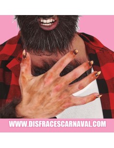 BLISTER 10 UÑAS POSTIZAS HOMBRE LOBO, BRUJA, ZOOMBIE,....