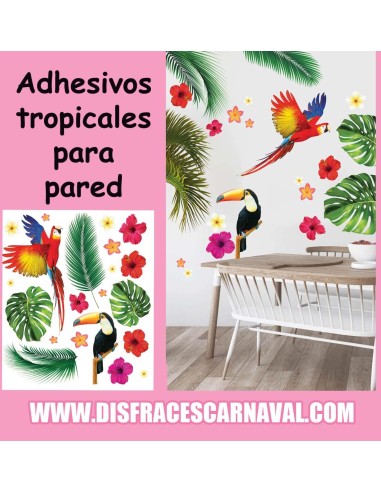 ADHESIVOS TROPICALES PARA PARED 70x80cm 