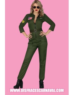 PILOTO MILITAR MUJER TOP GUN
