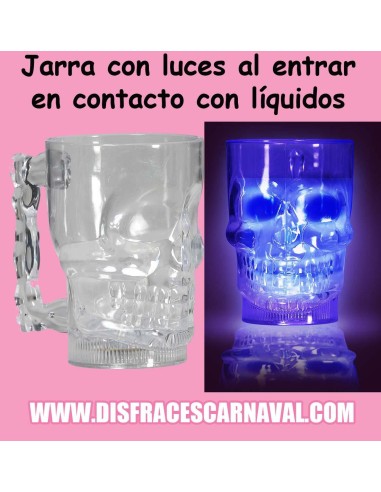 JARRA CALAVERA CON LUZ