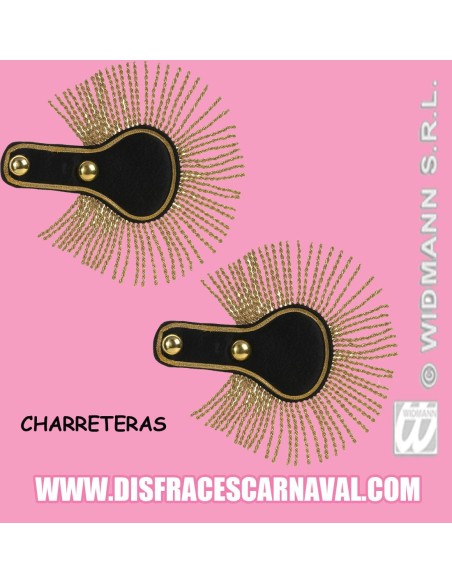 HOMBRERAS MILITARES NEGRAS CHARRETERAS
