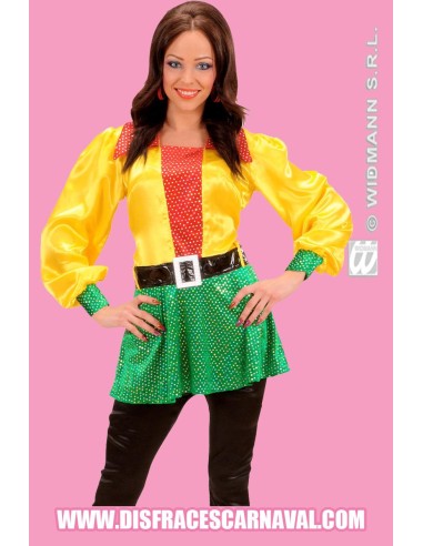 BLUSA ABBA TRICOLOR TERCIOPELO Y LENTEJUELAS...