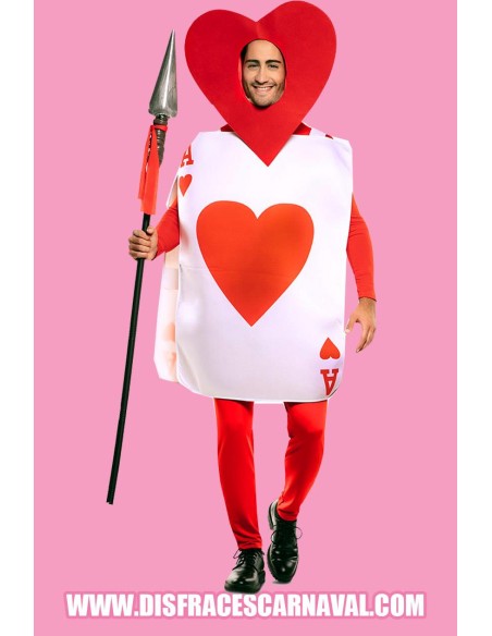 CARTA AS DE CORAZONES ROJO Adulto