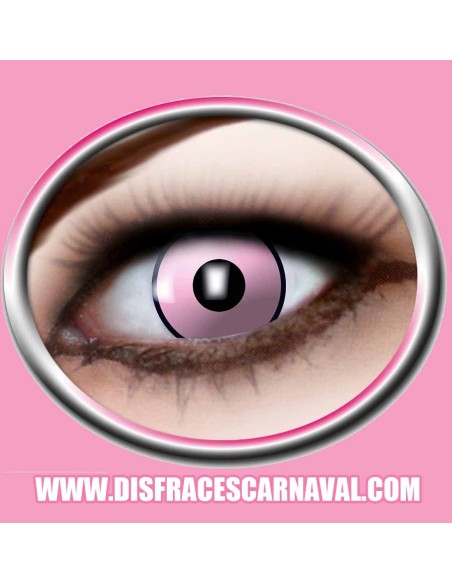 PAR LENTILLAS ROSAS CON BORDE NEGRO PINK MANSON 3meses 14,5mm