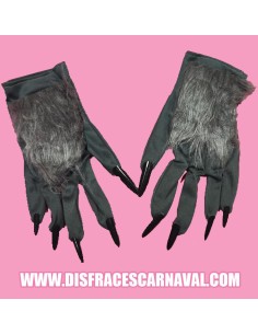 PAR GUANTES HOMBRE LOBO AD GRIS