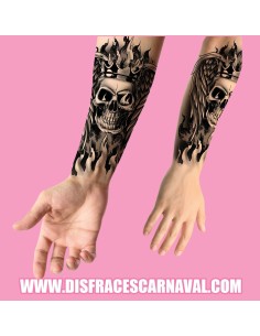 TATOO GIGANTE CALAVERA CALCOMANIA