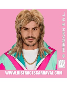 MELENA HOMBRE A CAPAS RUBIO MODA años80s 2