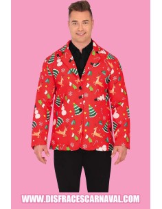 AMERICANA ROJA ESTAMPADO NAVIDEÑO AD