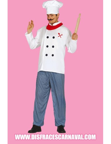 COCINERO PANT VICHY AZ ADULTO