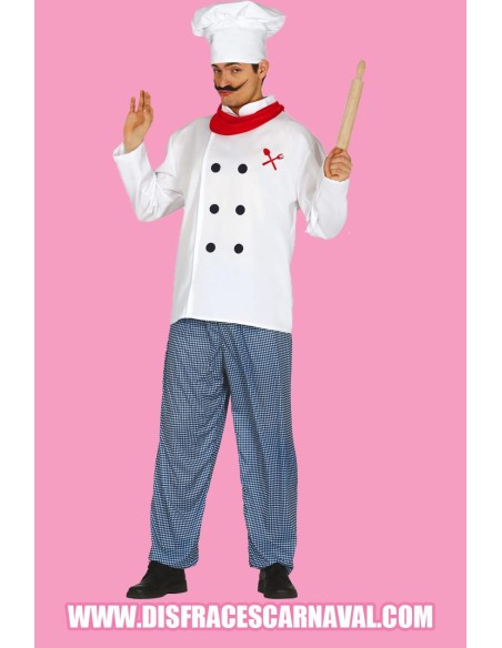 COCINERO PANT VICHY AZ ADULTO