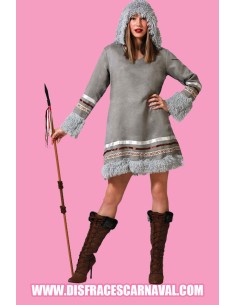 VESTIDO ESQUIMAL GRIS ADULTO