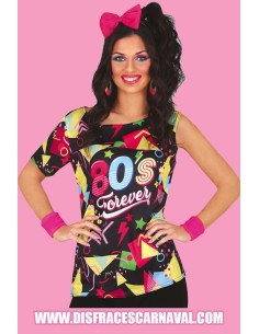 CAMISETA MUJER años80s ESTAMPADA