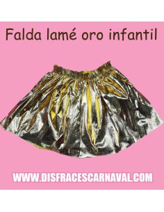 FALDA LAME ORO Infantil 30cm
