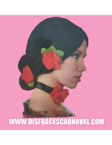 MOÑO BAJO NEGRO (SIN FLORES)
