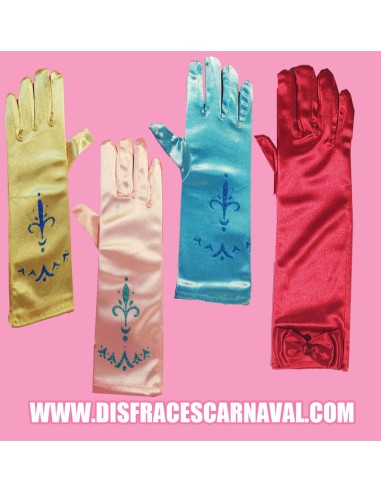 GUANTES LARGOS INFANTILES Princesa, Cruela,..