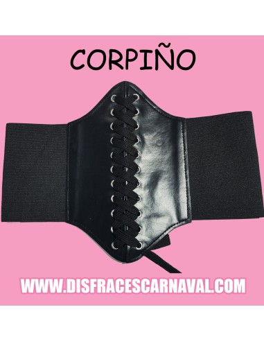CORSET 23cm NEGRO ELASTICO EN ESPALDA