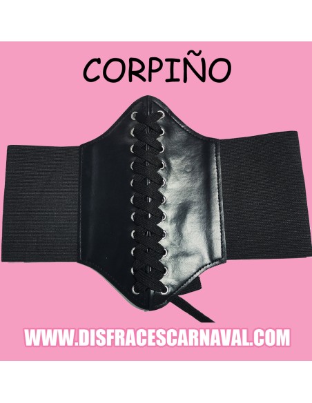 CORSET 23cm NEGRO ELASTICO EN ESPALDA
