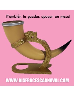 CUERNO VIKINGO PARA BEBER CON SOPORTE 2
