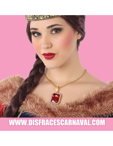 COLLAR PIEDRA PRECIOSA RUBI ROJO