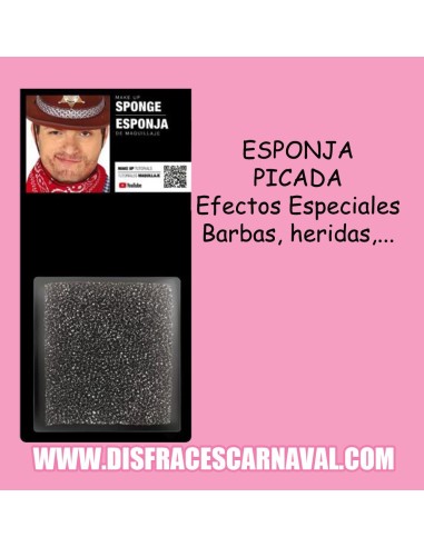 ESPONJA  PICADA PARA HACER BARBAS,EFECTOS...