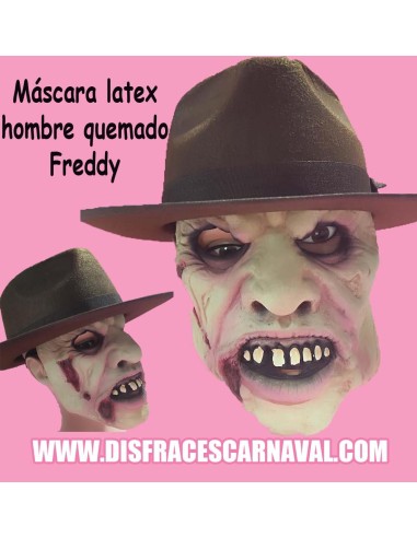 MASCARA DE LATEX CON ROSTRO QUEMADO