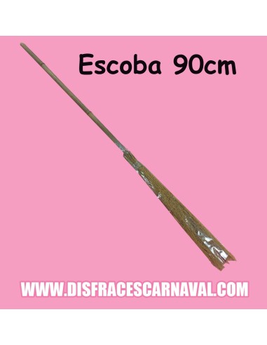 ESCOBA BRUJA INFANTIL 90cm MADERA Y PAJAS FINAS