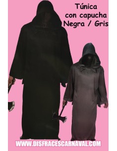 TUNICA con CAPUCHA NG/GRIS/MARRON ADULTO 2