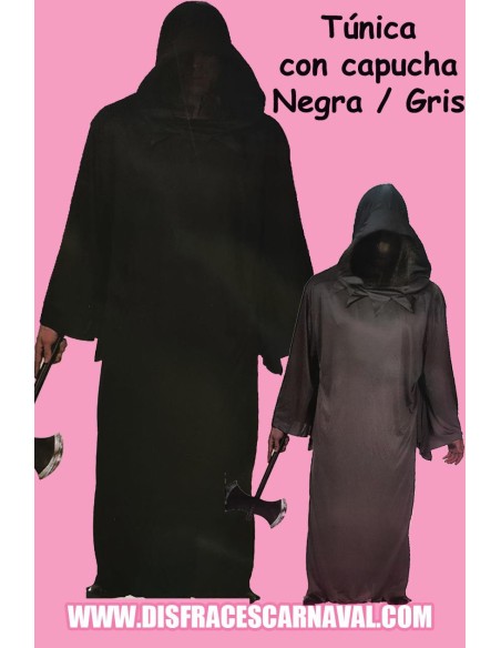 TUNICA con CAPUCHA NG/GRIS/MARRON ADULTO