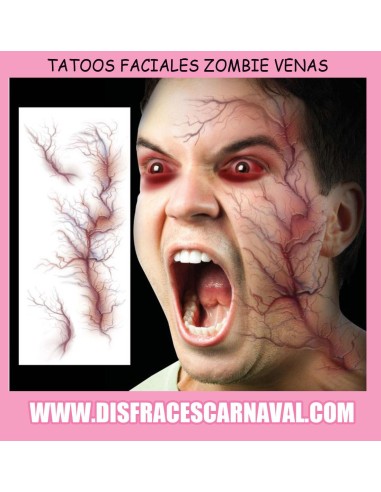 TATUAJES FACIALES ZOMBIE VENAS