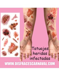 TATUAJES HERIDAS INFECTADAS PLANTILLA 30x13cm