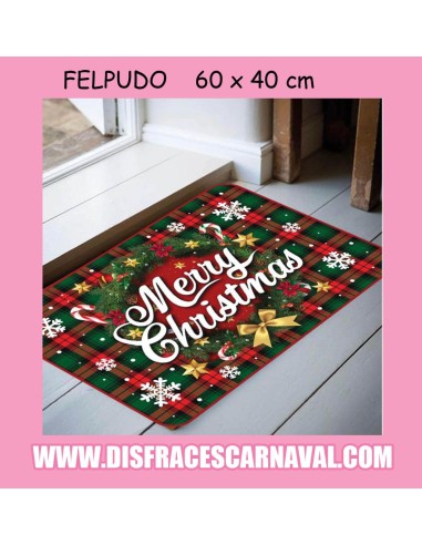 FELPUDO NAVIDEÑO Merry Christmas 60x40cm