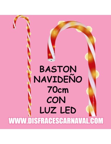 BASTON imit CARAMELO 70cm CON LUZ