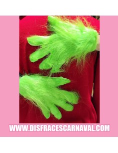 GUANTES EL GRINCH PELO VERDE ADULTO 2