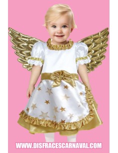 BEBE ANGELITA ORO Y BLANCO ESTRELLAS