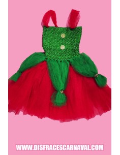 ELFA CUERPO GOMAS FALDA TULES ROJO Y VERDE