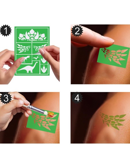 PLANTILLA MAQUILLAJE DRAGON-DINOSURIO