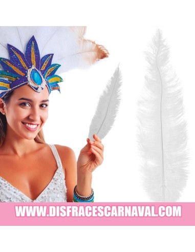 PLUMA AVESTRUZ 30-35cm (unidad)
