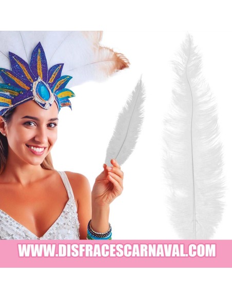 PLUMA AVESTRUZ 30-35cm (unidad)