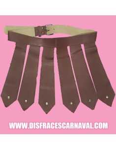 CINTURON ROMANO CON TIRAS ADULTO SIMILCUERO Y TACHAS