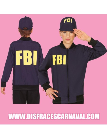 CHAQUETA + GORRA AZUL FBI  infantil TALLA ÚNICA