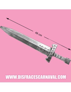 ESPADA VIKINGA GRIS ANCHA SIN FUNDA 48cm