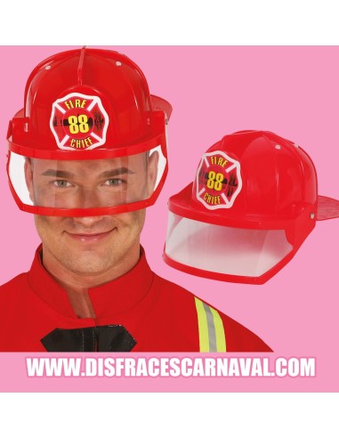 CASCO BOMBERO AD PLAST DURO CON PANTALLA